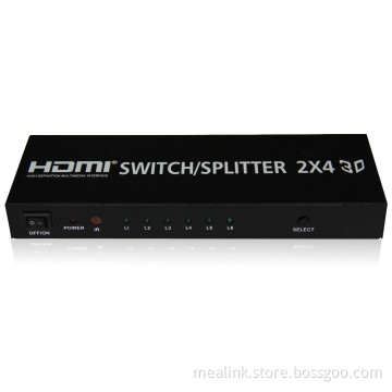 2X4 HDMI Splitter Switcher (3D, 1080P)